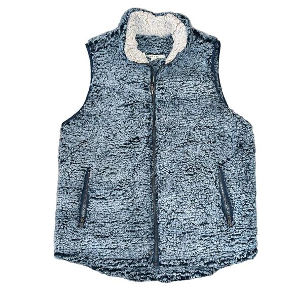 NWT Francesca's Collections Mi Ami Dark Teal Blue Soft Wubby Vest - SIZE LARGE - Picture 1 of 6